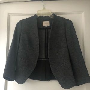 LOFT petite grey herringbone blazer